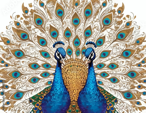 Peacock digital Art, Intricate Powerful and Ready for Print or Web, Sharp Details. Strong Identity. Timeless Design, Symbolize Strength, Courage, Logo (1)