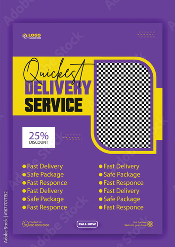 Fastest delivery service with 25 percent discount and happy customer receiving package