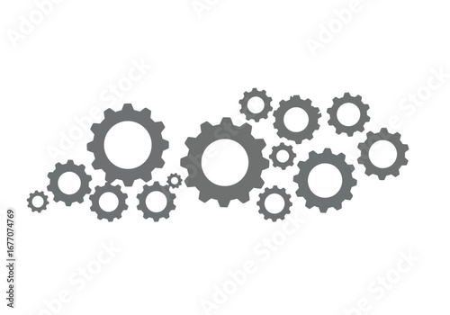 Interlocking Grey Gears: Teamwork and Industry.
