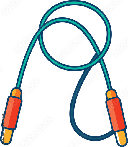 Foto Vector illustration of a skipping rope