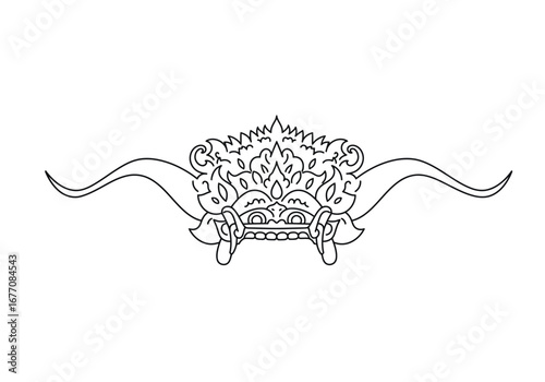 Elegant Witch Silhouette in Wide-brimmed Hat.
