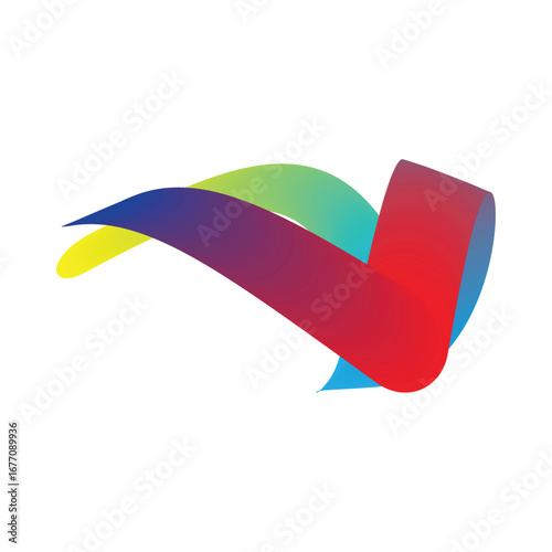 Abstract Ribbon Flow – Colorful Gradient Vector Design with Dynamic Motion
