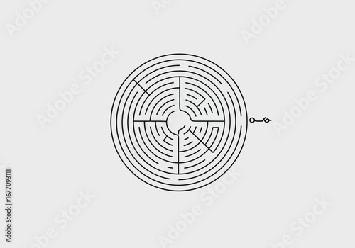 Solve this circular maze puzzle challenge.