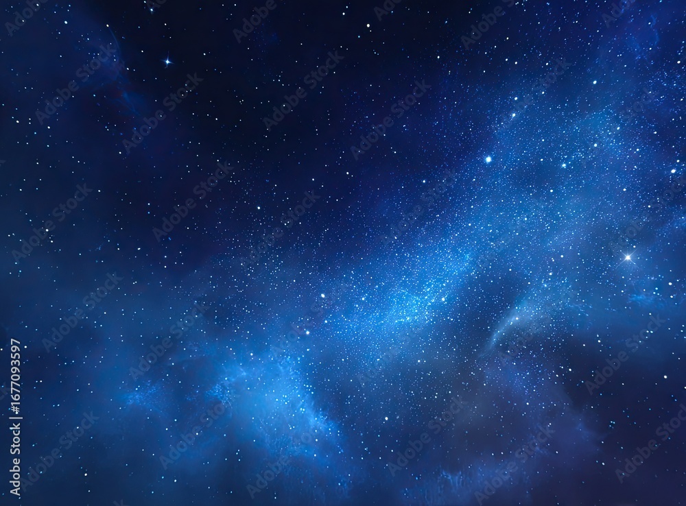 Fototapeta premium Deep space, a vast expanse of night sky, filled with constellations, nebulae, and stars