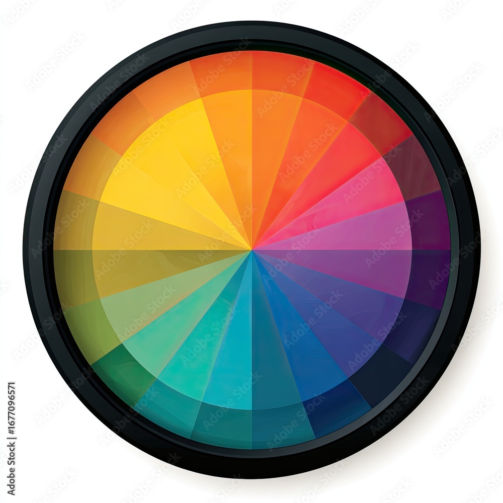 Fototapeta premium Circular color wheel with vibrant hues