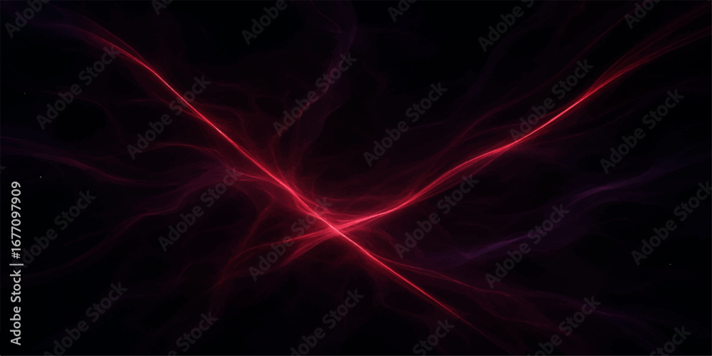 Obraz premium Abstract red background with lines and flowing light design effects