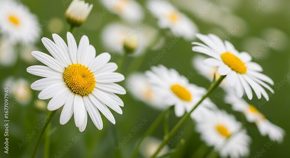 Fototapeta premium White Daisies in a Field.