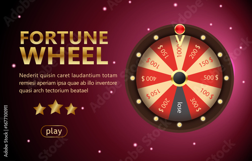 Fortune wheel poster template.ai