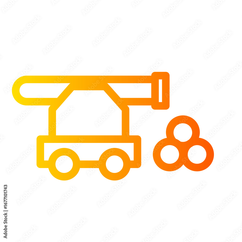 Naklejka premium cannon gradient icon