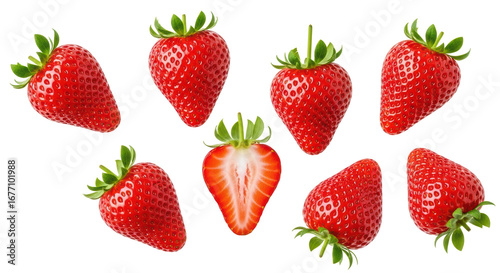 Isolated Strawberries
