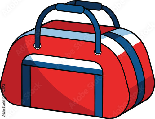 Vector red sports gym bag