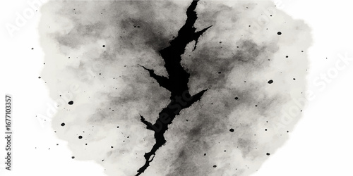 An aged and rough texture of a burnt paper background with a vintage art design and a grunge concrete wall pattern