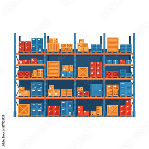Organized Warehouse Inventory Efficient Storage and Logistics