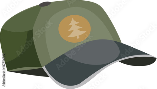 vector illustration of a camping cap