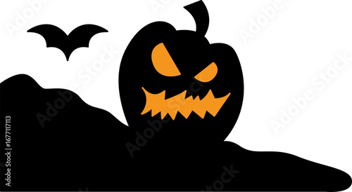 Halloween pumpkin icon set.Evil pumpkin symbol. Halloween decoration cartoon sign.Cute Creepy Spooky Halloween Pumpkin Fall Autumn Sticker Print Illustration.Halloween evil face vector illustration.