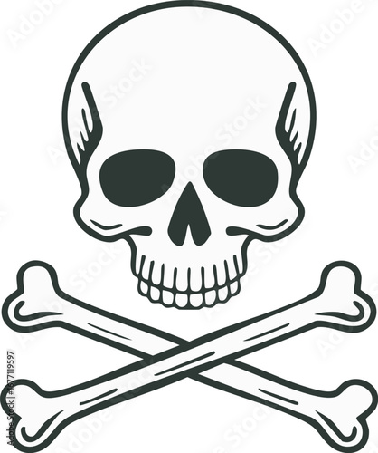 Skull and crossbones symbol danger warning