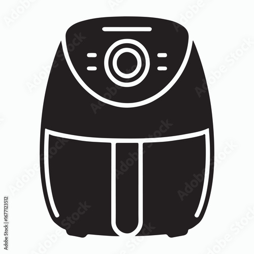 Air fryer cooking equipment black glyph icon