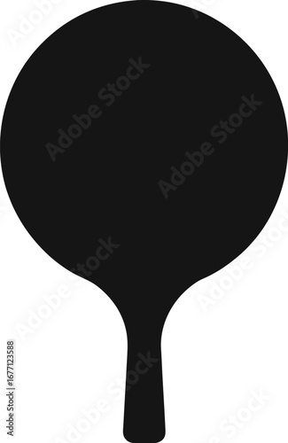 Black ping pong paddle vector