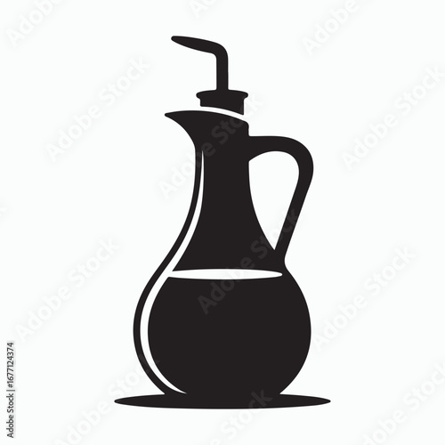 Olive oil dispenser household solid black symbol