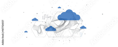 Cloud storage concept technology background and network security