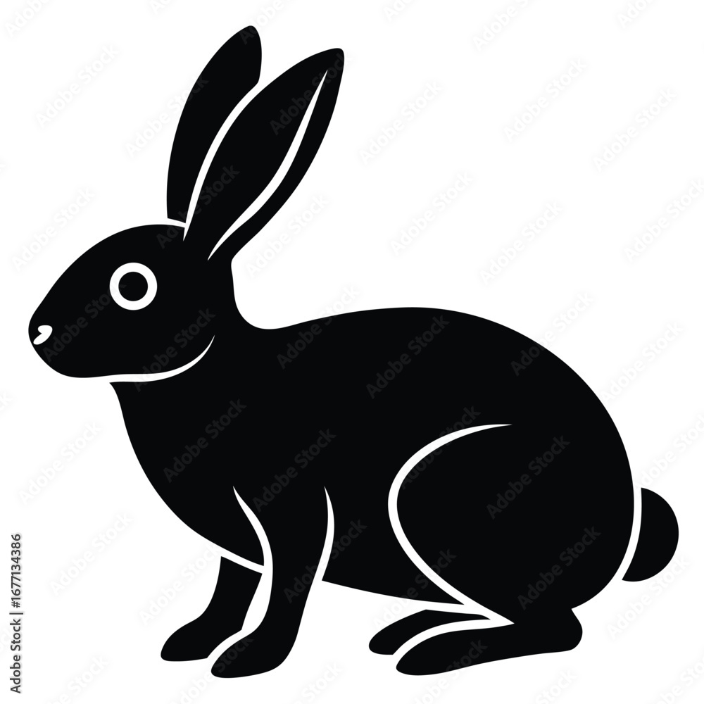 Obraz premium rabbit vector icon
