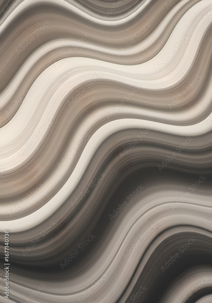 Obraz premium Abstract Wavy Background with Flowing Neutral Tones