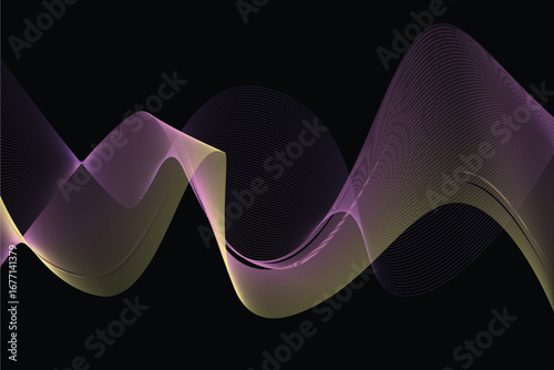 Abstract blended line background neon light color, landing page template.