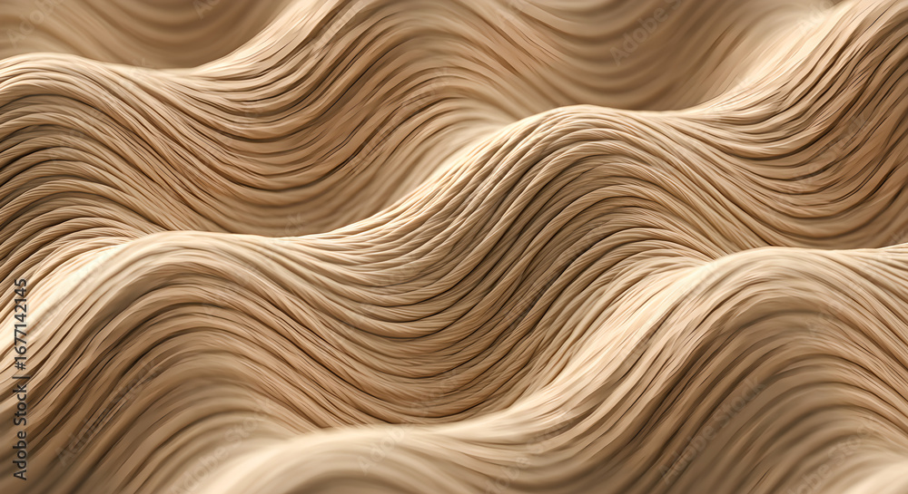 Obraz premium Abstract Wavy Tan Lines Background Texture