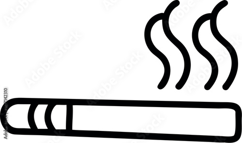Cigarette icon vector. Smoke illustration sign. Cigarette smoke symbol vector