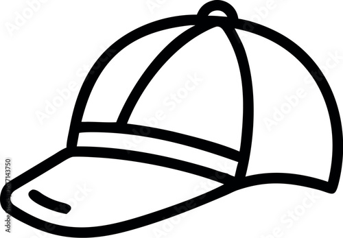 cap outline vector icon