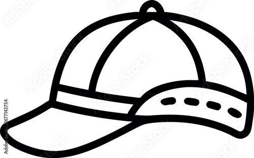 cap outline vector icon