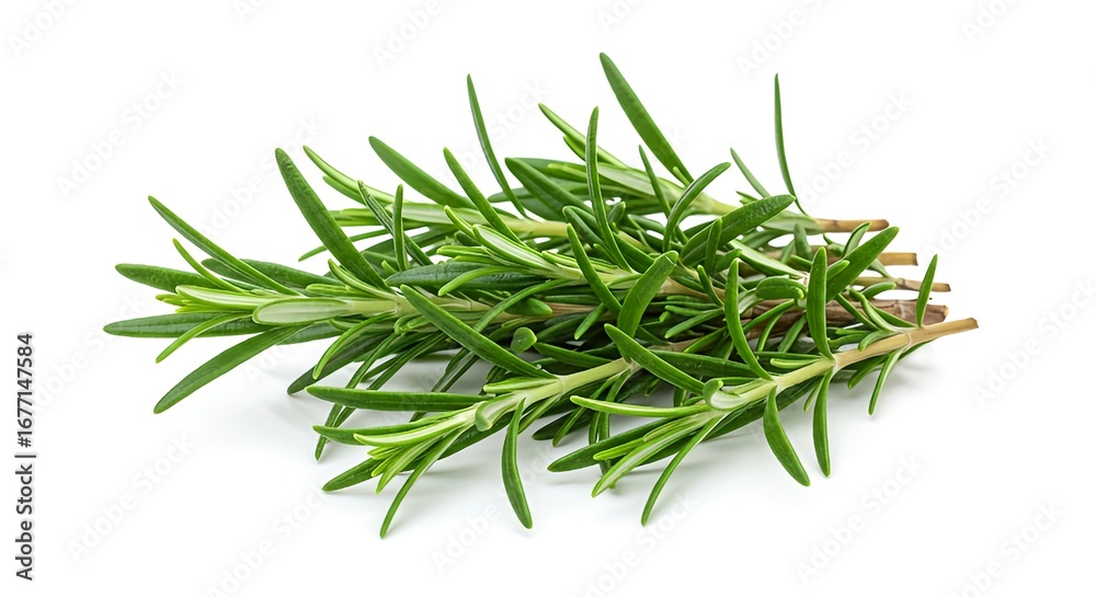 Fototapeta premium Fresh Rosemary Herb Sprigs Bundle for Cooking and Aromatherapy