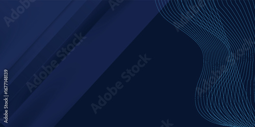 Print3D abstract background with paper cut shapes. Vector design layout for business presentations, flyers, posters and invitations. Blue carving art with line stripes modern shiny element