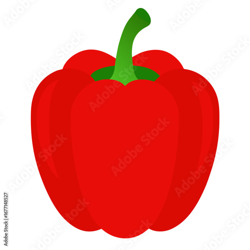 red pepper isolated on white