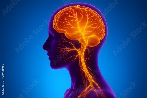 Medical Illustration of a Healthy Brain