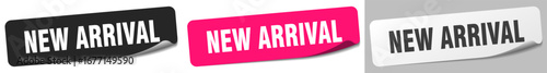 new arrival sticker. new arrival sticker set on white background