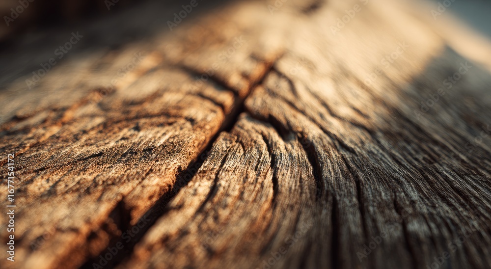 Fototapeta premium Close-up of weathered, textured wood