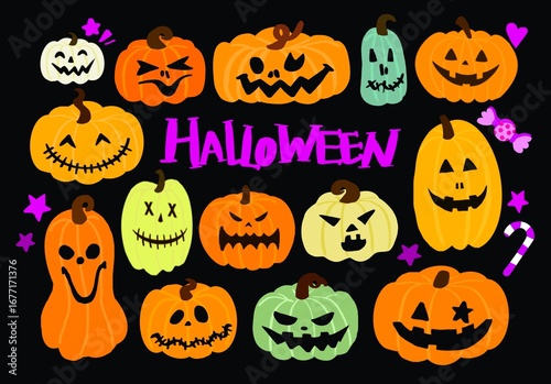 halloween pumpkin set
