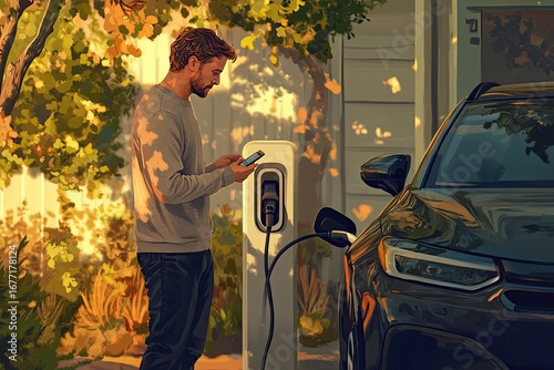 Charge your car with convenience using our modern electric vehicle charging station at home for a sustainable future