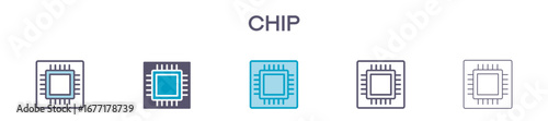Chip Icon Pack For Graphic Design - Multiple Styles