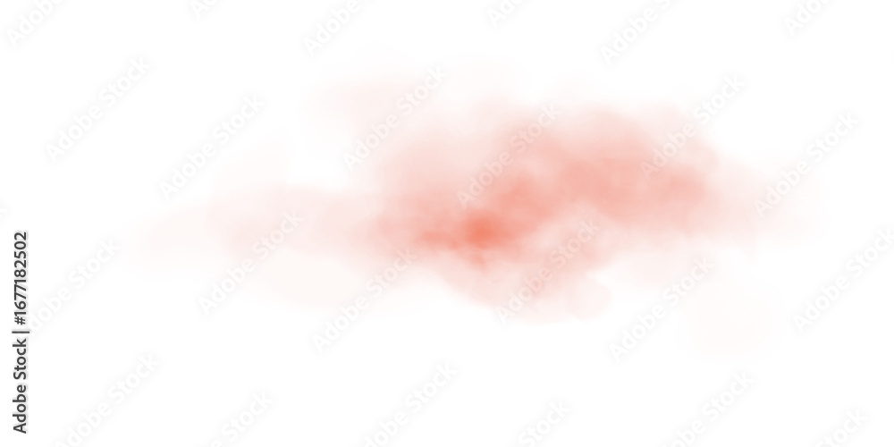 Fototapeta premium Soft Red Smoke Trail. Realistic Misty Effect for Atmospheric Design, Visual Overlays, or Abstract Digital Art Projects