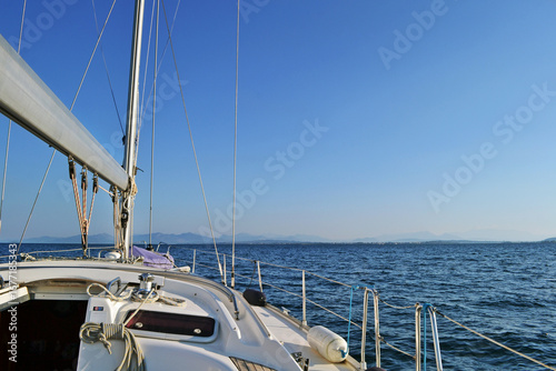 Sailing in Ionian sea going from Lefkada island to Preveza.