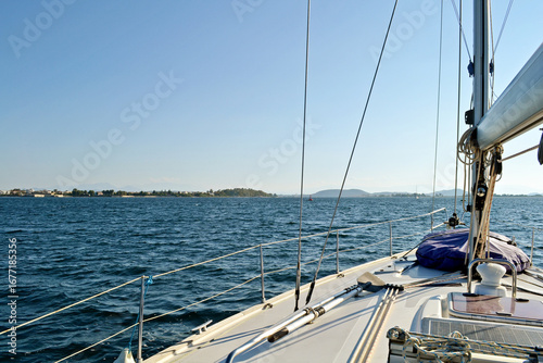Entering Preveza by sailing boat.