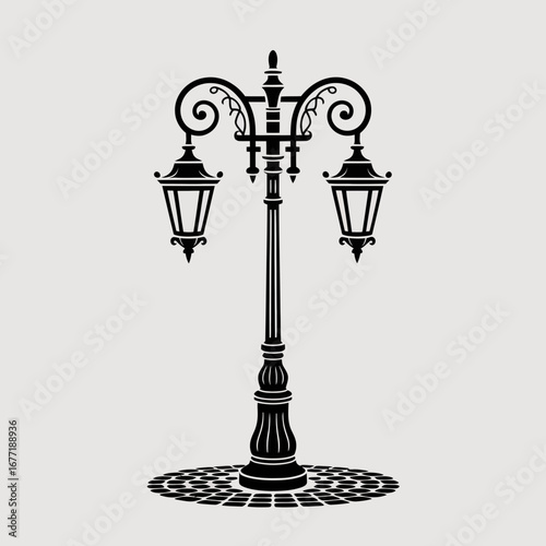 street lamp vector