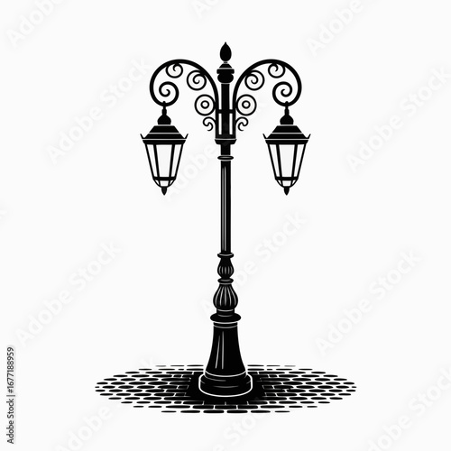 street lamp vector