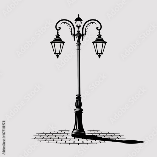 street lamp vector