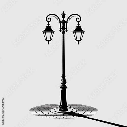 street lamp vector