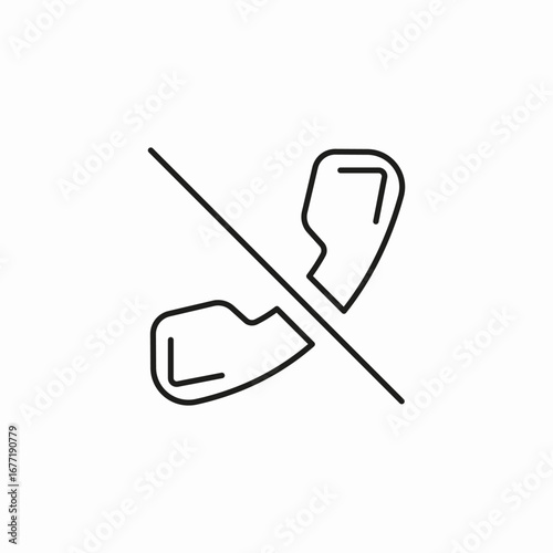 no phone call symbol icon sign vector