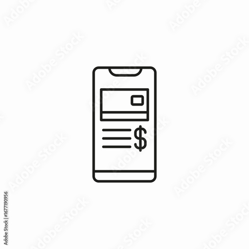 payment on a phone icon sign vector