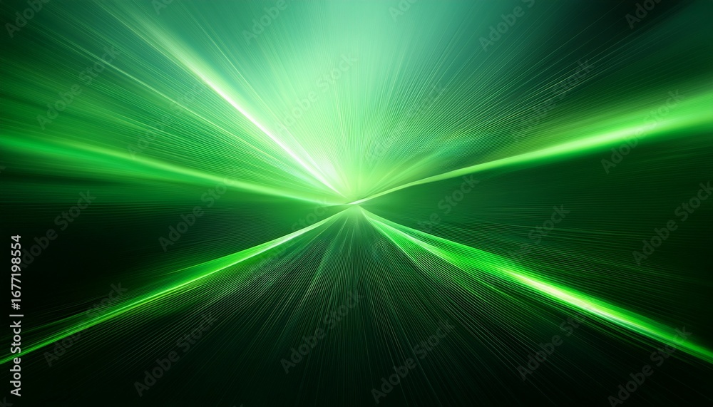 Obraz premium ethereal green glow a dynamic abstract journey through light and motion